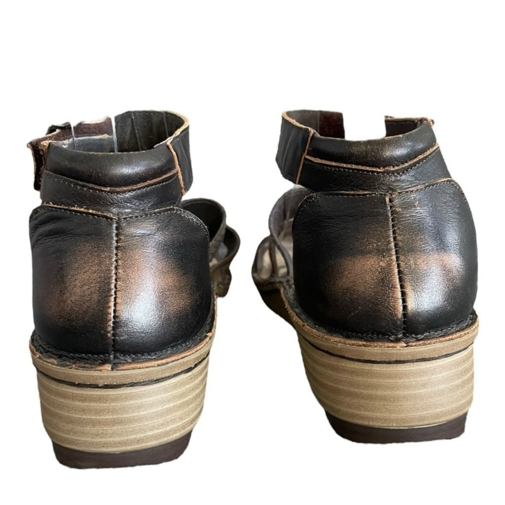 Naot Brown Multi-Strap Buckle Ankle Sandal - Picture 5 of 10